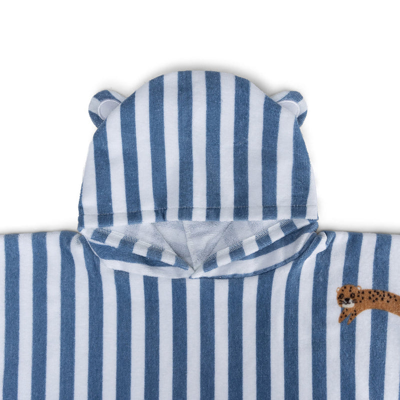Load image into Gallery viewer, Roamer | blauwe katoenen strandponcho 65 x 65 cm
