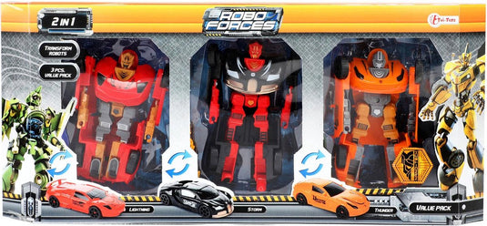Toi-toys roboforces transformeer auto robot, 3st.