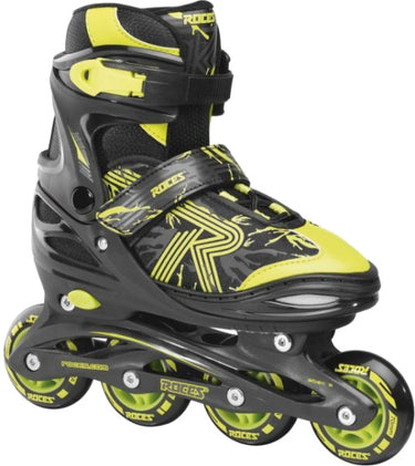 Roces Inline skates Jokey 3.0 softboot 82A zwart geel maat 30-33