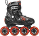 Roces Inline skates Moody Tif 82A zwart rood maat 36-40