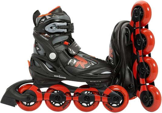 Roces Inline skates Moody Tif 82A zwart rood maat 36-40