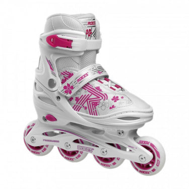 Roces Jokey 3.0 inlineskates softboot meisjes wit roze maat 26-29