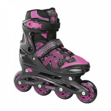 Roces Inline skates Jokey 3.0 softboot 82A zwart roze mt 30-33