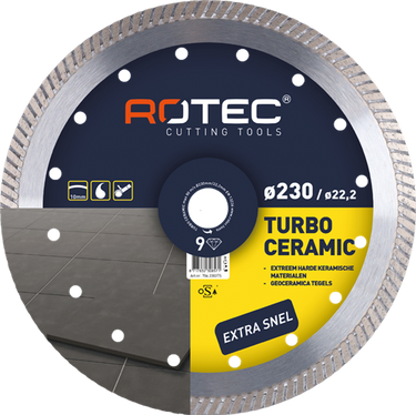 Rotec diamantzaagblad 'turbo ceramic' | ø350x3,2xø25,4 - 704.3504ts