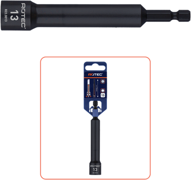 Rotec dopsleutel extra diep | e6,3 | bitopname | sw 10x110 75 - 822.0010