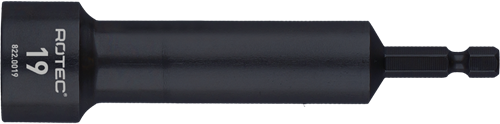 Rotec dopsleutel extra diep | e6,3 bitopname | sw | 19x110 75 mm - 822.0019
