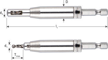 Rotec hss scharnierboor | 1 4 -bitopn. e6.3 | ø2,75 (schroef ø4-4,5) - 268.0003