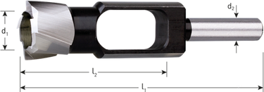 Rotec fisch-tools schachtfrees | binnen-d. 15 mm nuttige lengte 80 mm | schacht-d. 13 mm | 1 stuk - 036001500 036001500
