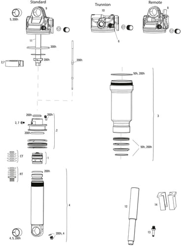 Rockshox schokdemper sidluxe ultimate rl mod. 23 rear shock rs sidluxe ult rl 145 x 30mm