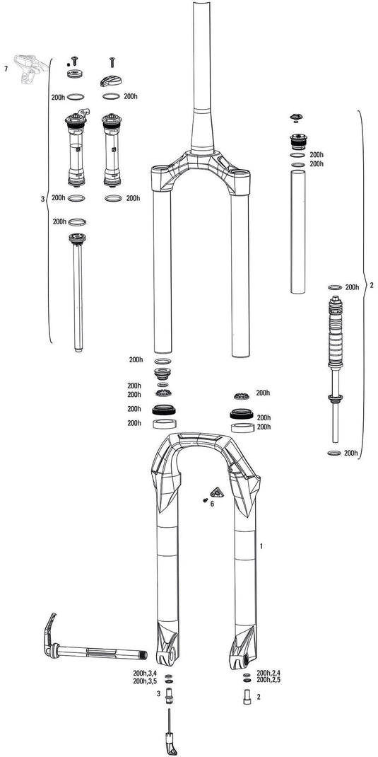 Rockshox verende voorvork judy gold rl 27,5 susp.fork rs judy gold rl 120mm oneloc black