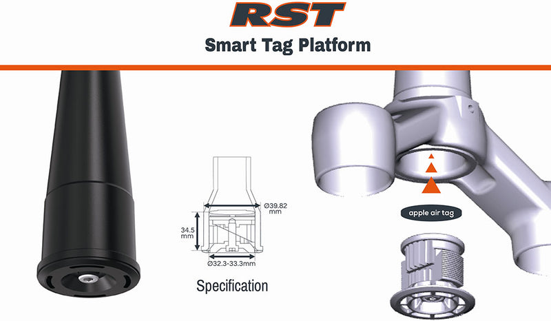 Load image into Gallery viewer, Rst smart tag fork adapter for apple air tag
