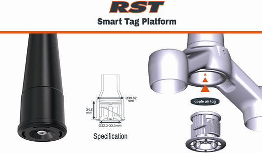 Rst smart tag fork adapter for apple air tag