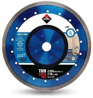 Rubi tvh 250 superpro - diamantschijf - turbo viper segment - 250mm - lasergesneden