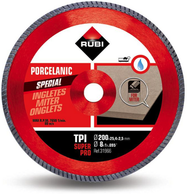 Rubi zaagblad tpi 200 superpro 200 x 25,4 mm