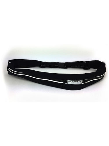 Rucanor Running mini heuptas met 2 ritsen unisex zwart onesize