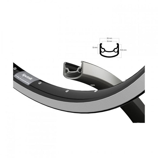 Rigida velg ryde 28 (622) sputnik 36g | zwart | geslepen