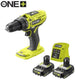 Ryobi r18pd32-2c20gp klopboormachine one + | 18v | incl. 2x 2.0ah accu + lader - 5133006898