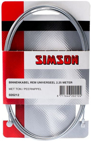 Binnenkabel Simson rem uni 2.25m