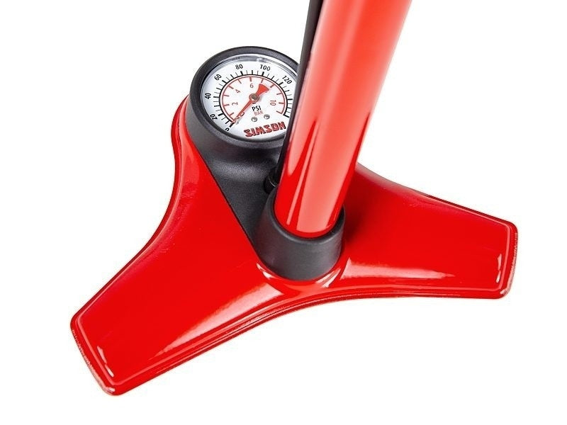 Load image into Gallery viewer, fietspomp Excellent hogedruk 60 cm rood
