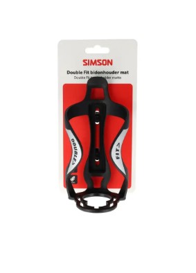 Simson fles- en bidonhouder double fit mat zwart