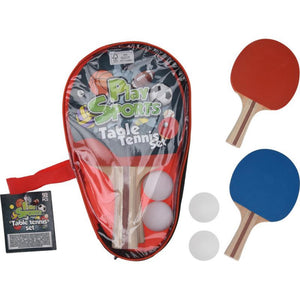 Tafeltennisset met 2 bats en 2 ballen