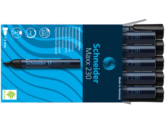Schneider marker permanent 230 rond zwart 10st
