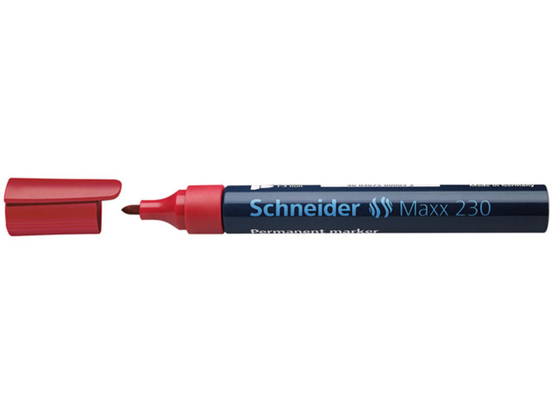 Load image into Gallery viewer, Schneider marker permanent 230 rond rood 10st
