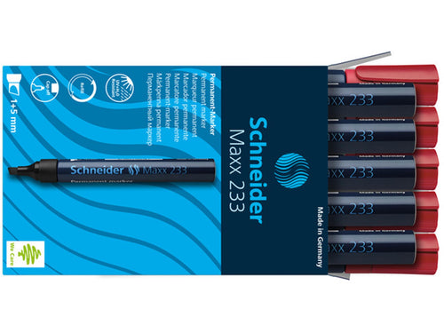 Schneider marker permanent 233 beitel rood 10st