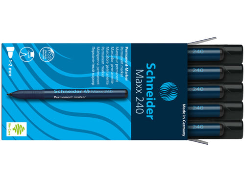 Schneider marker permanent 240 rond zwart 10st