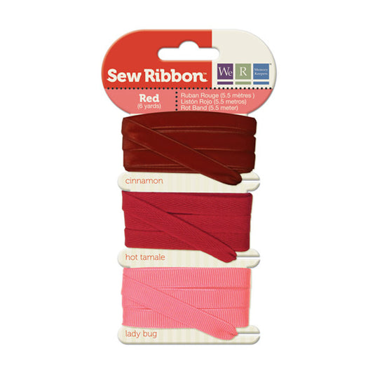 We r makers • sew ribbon ribbonset 5,5m red
