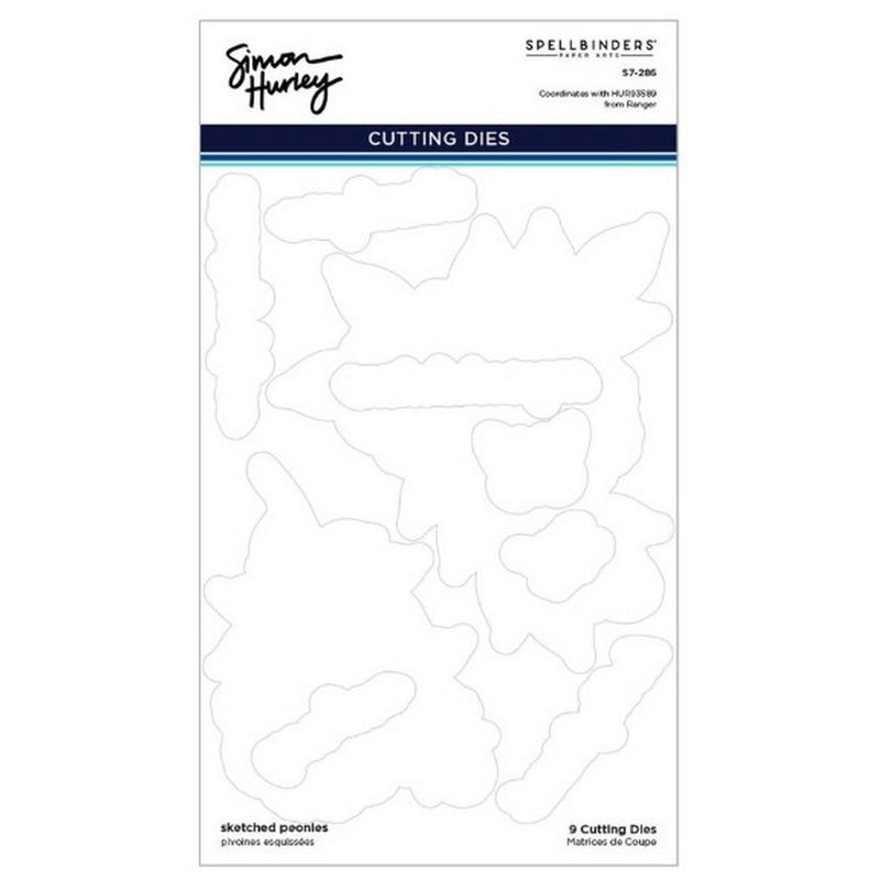 Load image into Gallery viewer, Spellbinders • simon hurley create. etched dies sketched peonies
