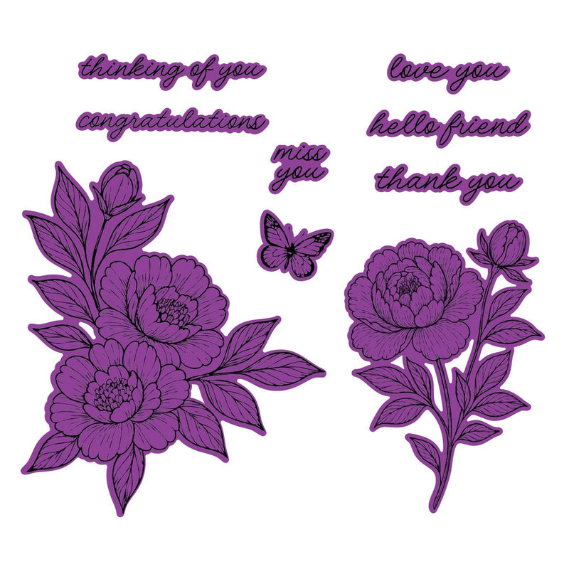 Load image into Gallery viewer, Spellbinders • simon hurley create. etched dies sketched peonies
