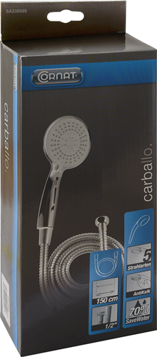 Load image into Gallery viewer, Cornat doucheset carballo 5s chroom-wit - sa330595
