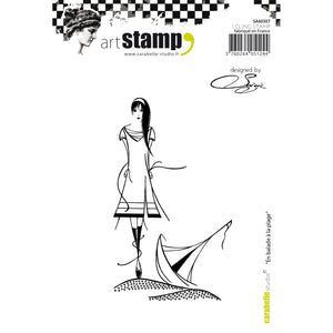 Carabelle studio • cling stamp a6 en balade à la plage