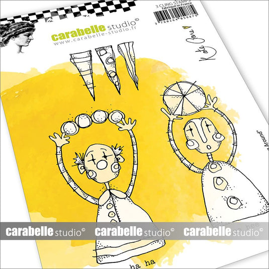 Carabelle studio • cling stamp a6 clowning around by kate crane