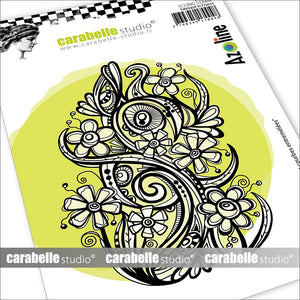 Carabelle studio • cling stamp a6 flowers and curves intertwined by azoline