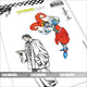 Carabelle studio • cling stamps pierrot et le bouffon a6