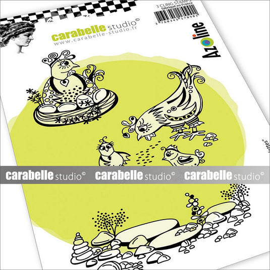 Carabelle studio • cling stempel les poulettes by azoline