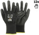 Safety jogger veiligheidshandschoenen met maximale beweeglijkheid | 12 stuks | zwart | maat 6 - sw0700006