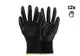 Safety jogger zwarte polyester veiligheidshandschoenen met een zwarte nitril coating | 12 stuks | zwart | maat 7 - sw0800007