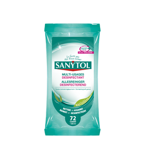 Sanytol doekjes desinfecterend allesreiniger eucalyptus 72 stuks
