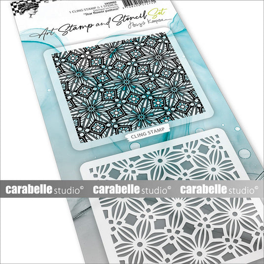 Carabelle studio • art stamp stencil set star flower pattern