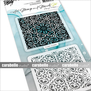Carabelle studio • art stamp stencil set blooming pattern