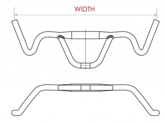 Satori stuur firebird ø31.8 b=440mm, mat-zwart