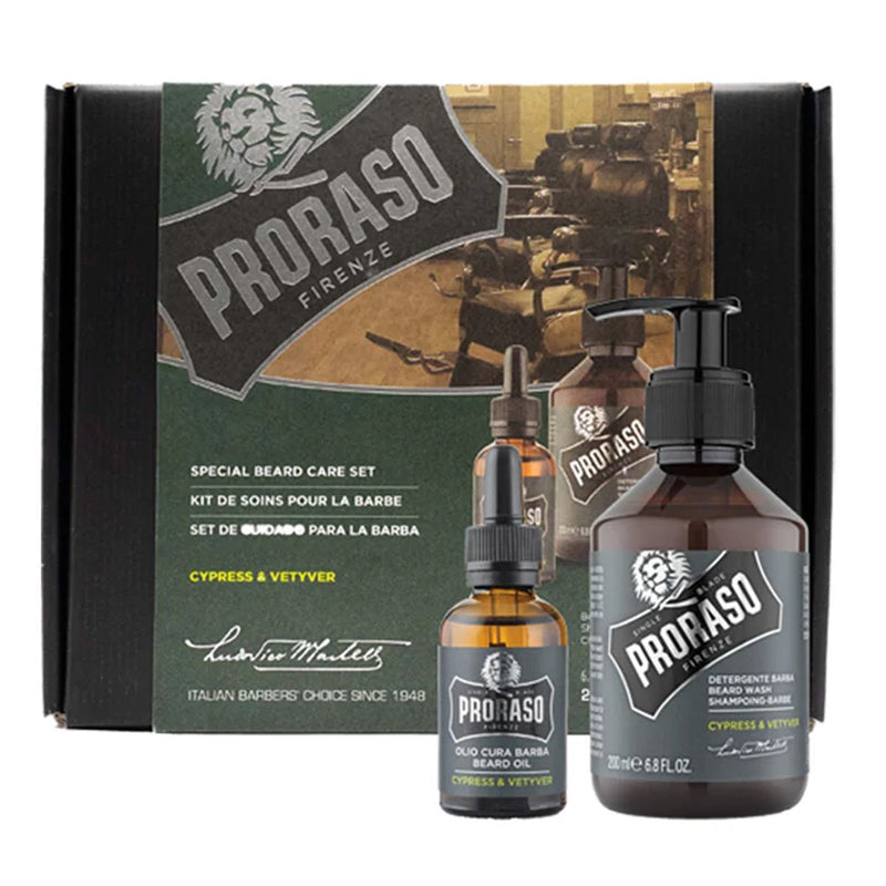 Load image into Gallery viewer, Proraso beard care set cypress vetyver
