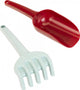 Klein schep en zandhark (recycled plastic)