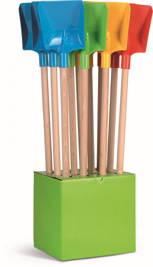 Ballon scheppen recht met houten handvat (12st 77cm)