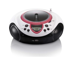 Lenco draagbare fm-radio cd- en usb-speler roze - scd-38 usbpink