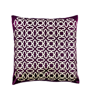 Seq home zijden kussenhoes paars champagne 45x45cm