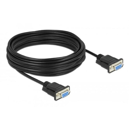 Delock seriële kabel rs-232 sub-d9 stekker naar stekker 10 m nulmodem